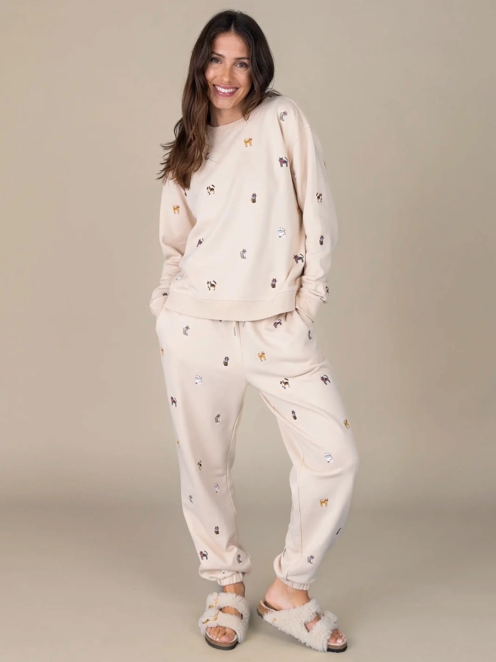 Natural Life Fave Little Things Embroidered Jogger Pants